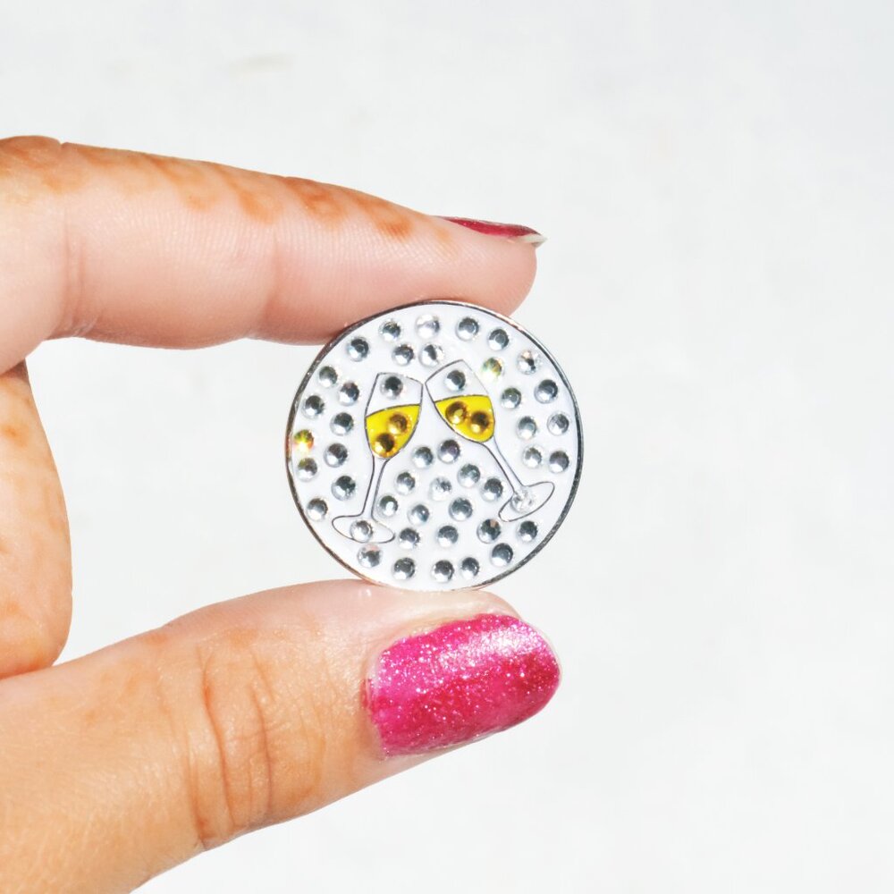 Handmade Celebration Champagne Pin Accessory - Picture 3 of 4